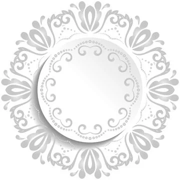 Winter Vector Round Frane With Floral Elements Stock Illustration