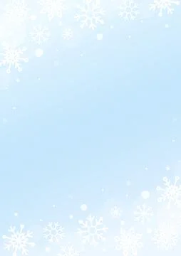 Winter vertical background with snowflakes border. Vector illustration Stock Illustration