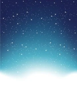 Winter vertical starry sky Stock Illustration