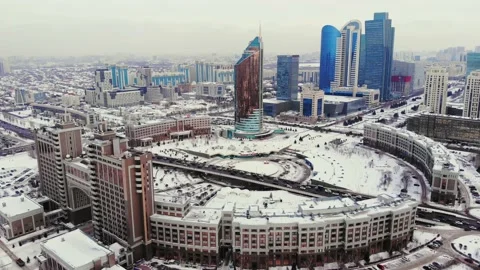 Winter view of Astana. Stock Footage 170013183