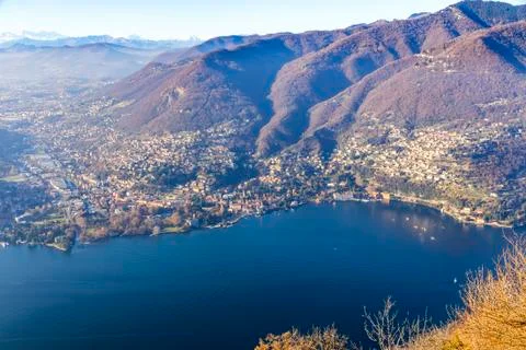 Winter view of Como Lake, Como, Lombardy, Italy Stock Photos