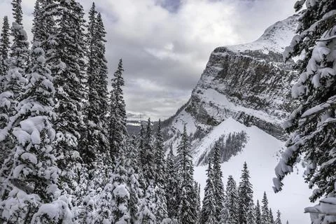 Winter View of Fairview Mountain Stock Photos