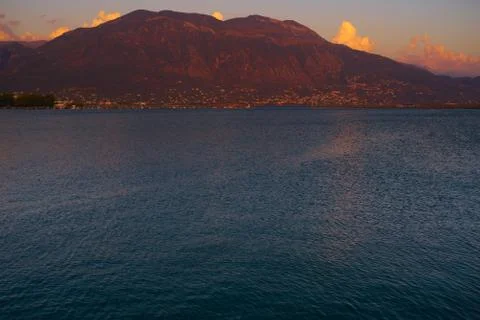 Winter view of Kalamata beach Stock Photos