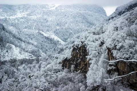 Winter view of mountains Foto stock