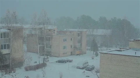 A winter view out from the window Stock Footage 47873073