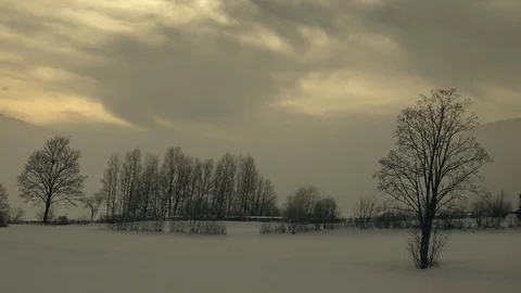 Winter view timelapse from backcoutry in alps Stock Footage 87294614