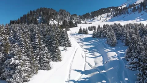 Winter views of the mountains Stock Footage 234606985