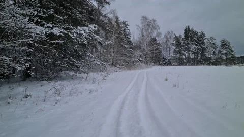 Winter views in the suburbs of Vilnius, Lithuania Stock Footage 169533053
