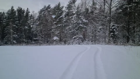 Winter views in the suburbs of Vilnius, Lithuania Stock Footage 169533069