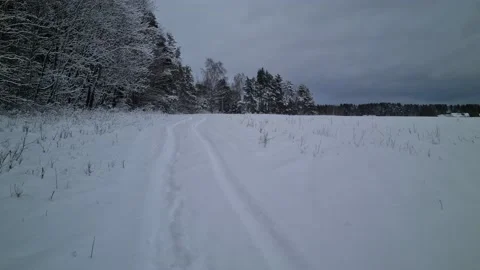 Winter views in the suburbs of Vilnius, Lithuania Stock Footage 169533270