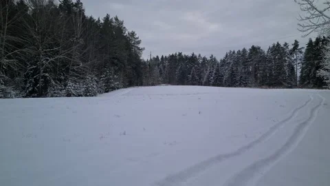 Winter views in the suburbs of Vilnius, Lithuania Stock Footage 169533274