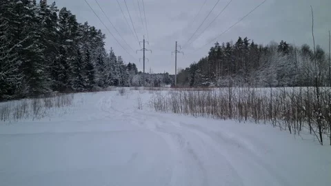 Winter views in the suburbs of Vilnius, Lithuania Stock Footage 169533286