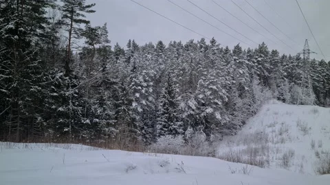 Winter views in the suburbs of Vilnius, Lithuania Stock Footage 169533532