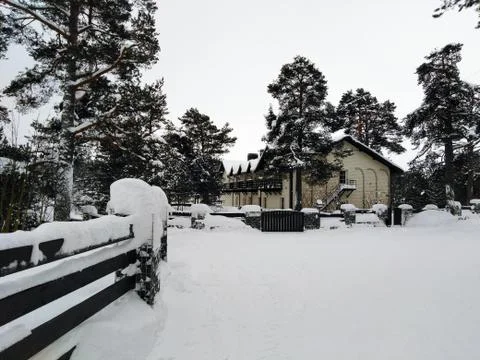 Winter villa Foto stock