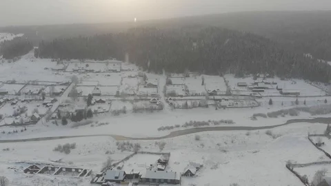 Winter village 4 Stock Footage 99818271