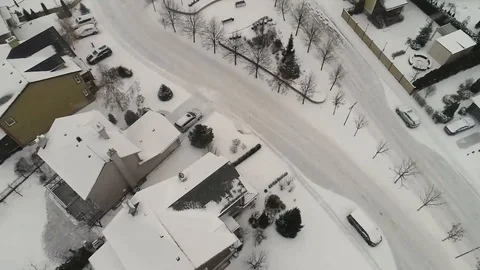 Winter village taken from a drone Stock Footage