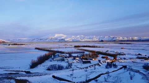 The Winter In A Village Under The Mountain Stock Footage 270815997