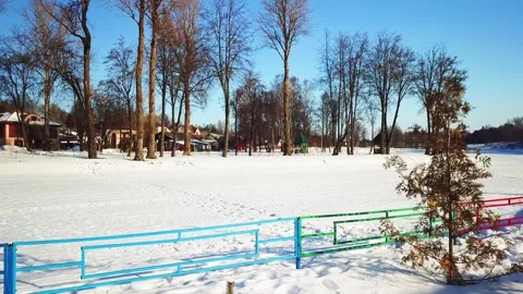 Winter, Vitebsk and the Vitba River Stock Footage 250337895