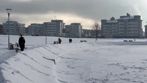 Winter walk Stock Footage 262271929