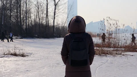 Winter walk Stock Footage 267402548