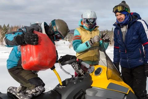 On a winter walk Stock Photos