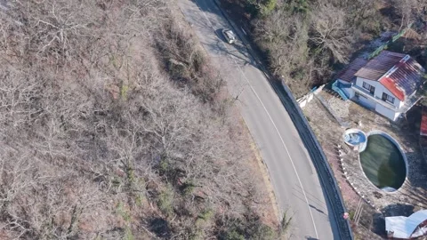 Winter Walk Through Leafless Forest Stock Footage 327058243