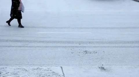 Winter walker Stock Footage 21632753