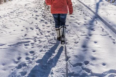 Winter walking Foto stock