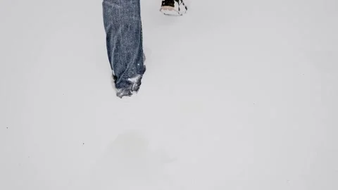 Winter walks in the snow 스톡 동영상 259876924