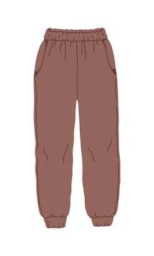 Winter wardrobe warm pants, cold season clothing Stock Illustration