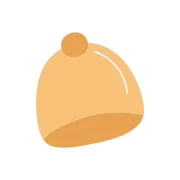 Winter warm hat isolated doodle illustration. Illustrazione stock