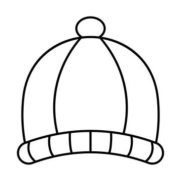 Winter warm hat, snow hat so that head doesnt freeze Stock Illustration