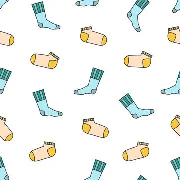 Winter warm socks. Seamless pattern. Illustrazione stock