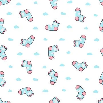 Winter warm socks. Seamless pattern. Illustrazione stock