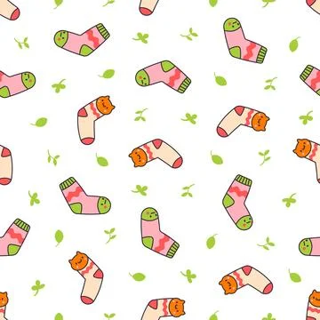 Winter warm socks. Seamless pattern. Illustrazione stock