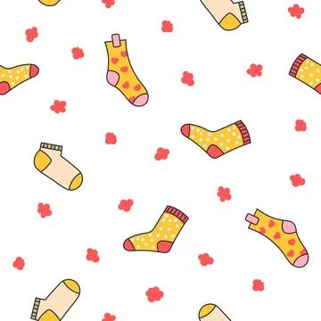 Winter warm socks. Seamless pattern. Illustrazione stock