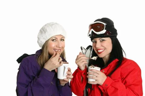 Winter warming hot drinks Stock Photos