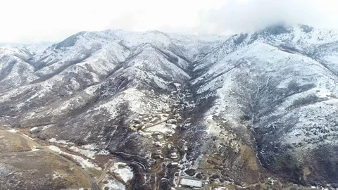 Winter Wasatch Mountain Range Utah Vídeos de archivo 91072475