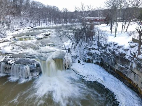 Winter Water Flow Foto stock