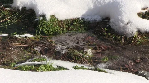 Winter -  water - snow Видео 46913409