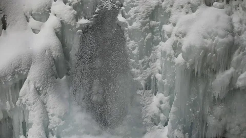 Winter Waterfall, Canada Video stock 85041797