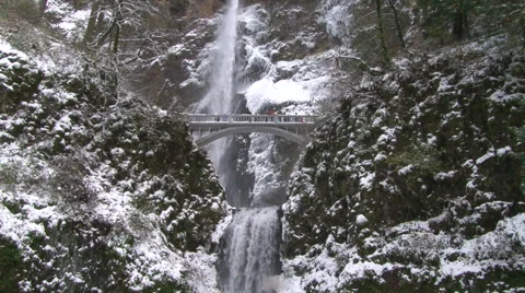 Winter Waterfall Video stock 44173497