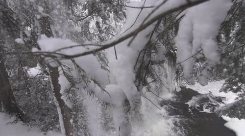 Winter Waterfall Vídeo Stock 47577006