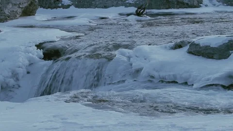 Winter waterfall Stock-Footage 78988873