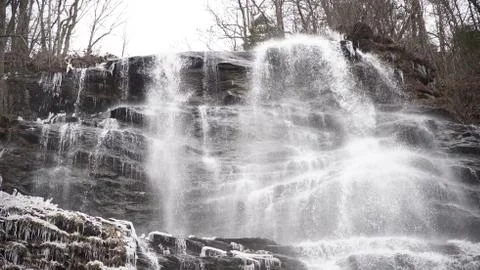 Winter Waterfall Foto stock