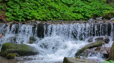 Winter waterfalls in the mountains Video stock 59864859