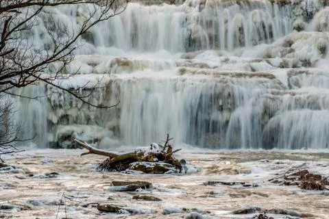 Winter waterfalls Foto stock