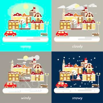 Winter weather Stock Illustration