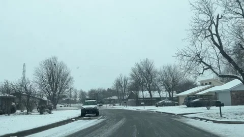 Winter Weather in OKC Stock Footage 297496629