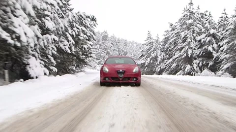 Winter wheel profile structure with snow on white  動画素材 46740943